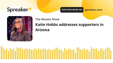 Katie Hobbs addresses supporters in Arizona