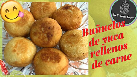 Buñuelos de Yuca Rellenos de Carne Molida (SUPER DELICIOSO) 😍🌮