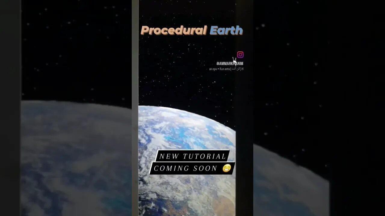 Procedural Earth, New blender Tutorial coming soon #3dmodeling #3d #blender | #ammarkhanim