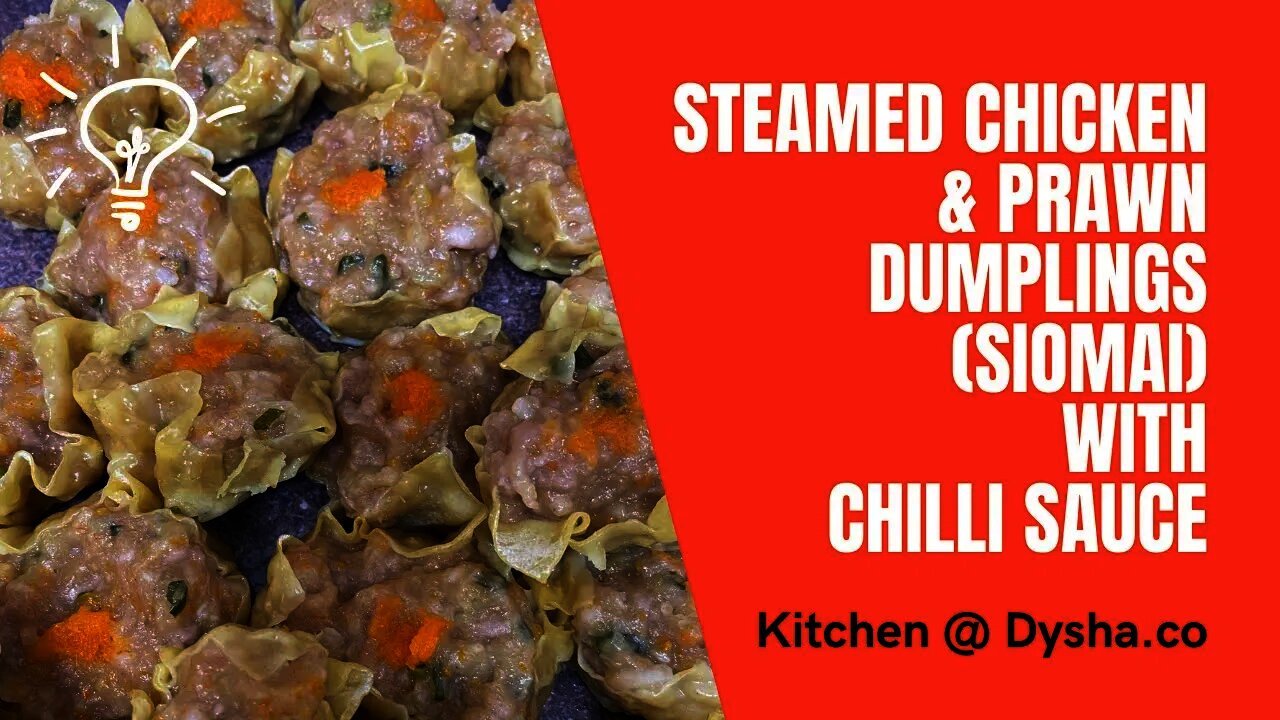 Cooking Steamed Chicken & Prawn Dumplings (Siomai) with Chili Sauce. Dysha Kitchen. #shorts