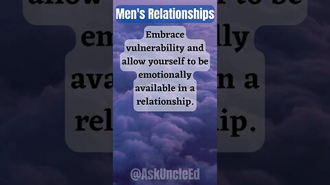 Men's Relationships : Vulnerability