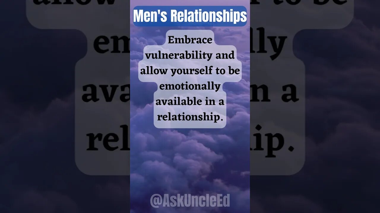 Men's Relationships : Vulnerability