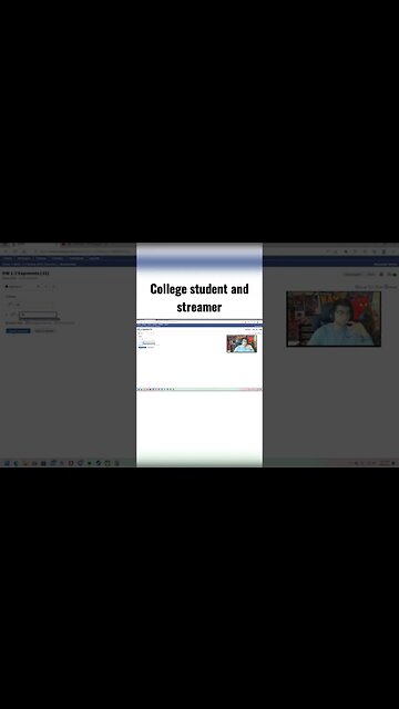Streamer Does College Homework Live?? #shorts #youtubeshorts #college #streamer #viral