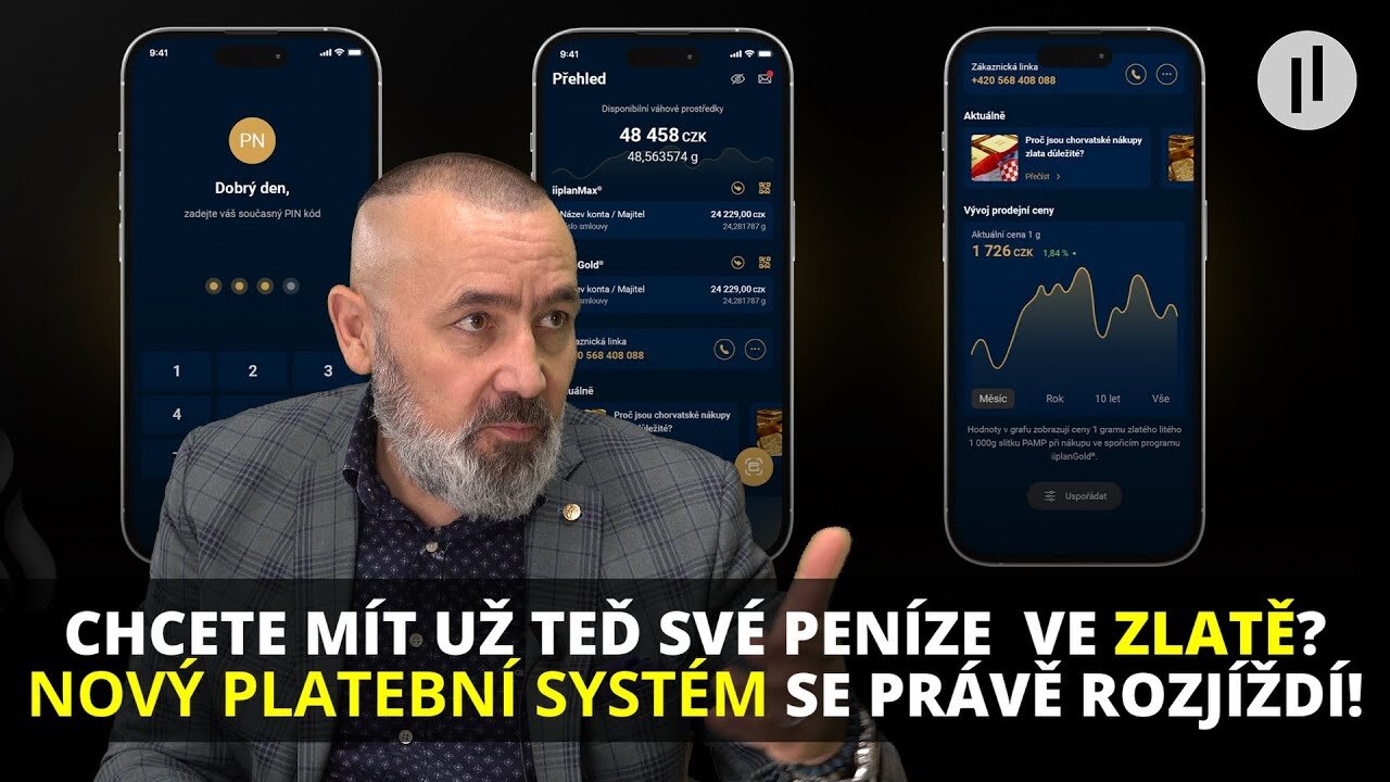 Robert Vlášek - Plaťte zlatem skrze aplikaci. Alternativa k penězům? Je tu nový platební systém?