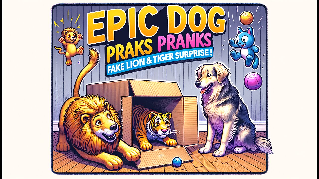 Epic Dog Pranks: Fake Lion & Tiger Surprise and Giant Box Adventure!