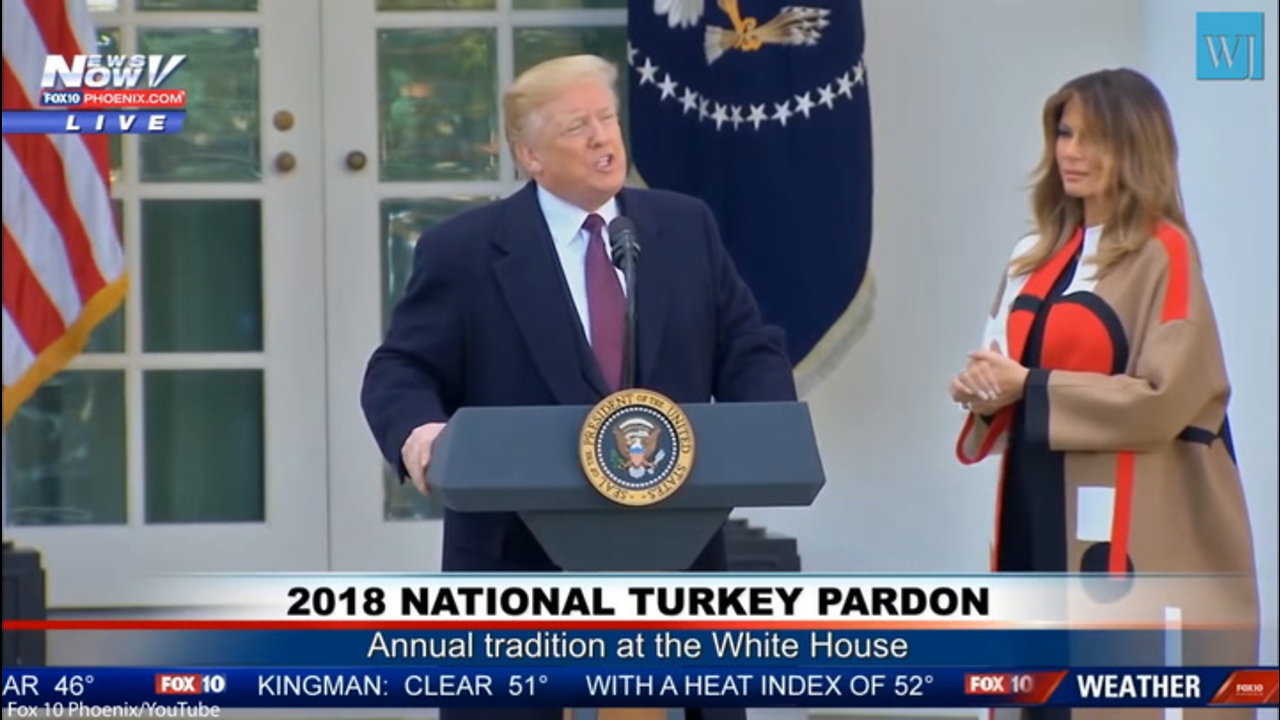 Trump Trolls Democrats With A Jab During Traditional Turkey Pardon