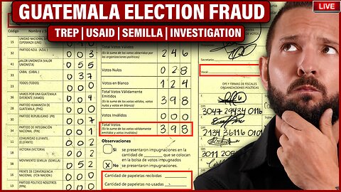 GUATEMALA ELECTION LIVE AUDIT | TREP USAID SEMILLA FRAUD INVESTIGATION