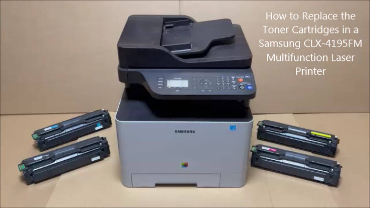 How to Replace the Toner Cartridges in a Samsung CLX-4195FM Multifunction Laser Printer