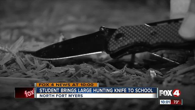 Student expelled for bringing large hunting knife to school