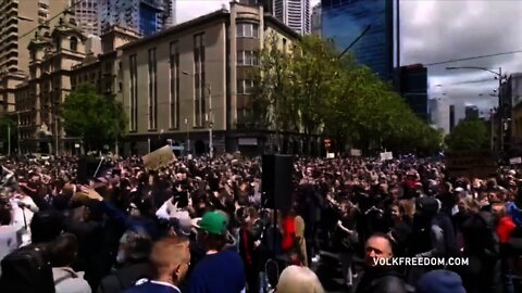 MELBOURNE, AUS - Vaccine Protest - Oct. 30