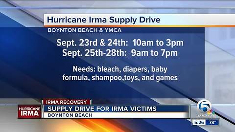 Boynton Beach collecting supplies for Hurricane Irma victims