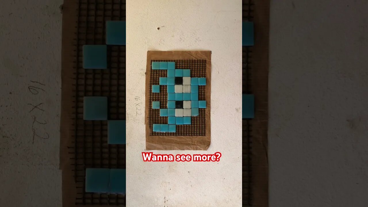 Making my first Space Invader 👾 or metAIntruder… #spaceinvaders #metAintruder #street-art