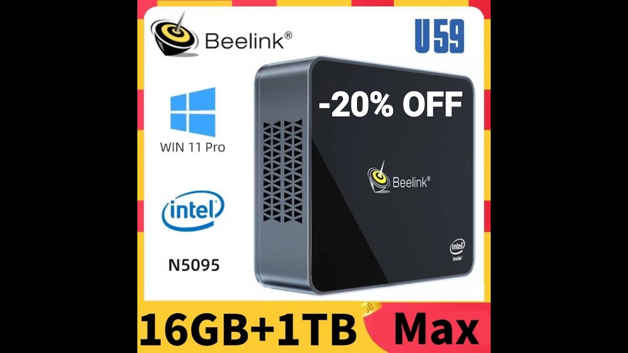 Beelink U59 Windows 11 Mini PC Intel 11th Gen