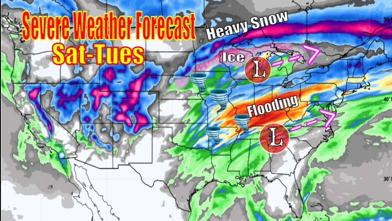 Tornadoes, Damaging Winds, Flooding, Ice & heavy Snow Forecast - The WeatherMan Plus Weather Channel