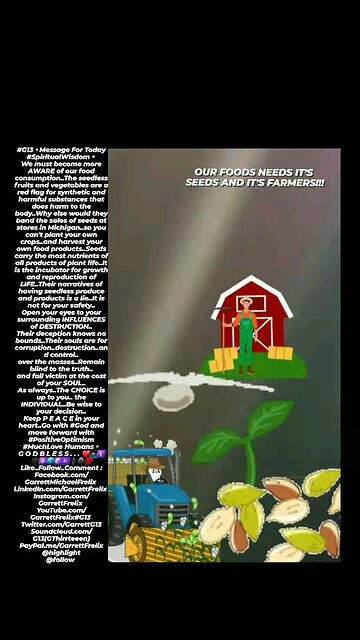 ▪︎OUR FOODS NEEDS IT'S SEEDS AND IT'S FARMERS▪︎