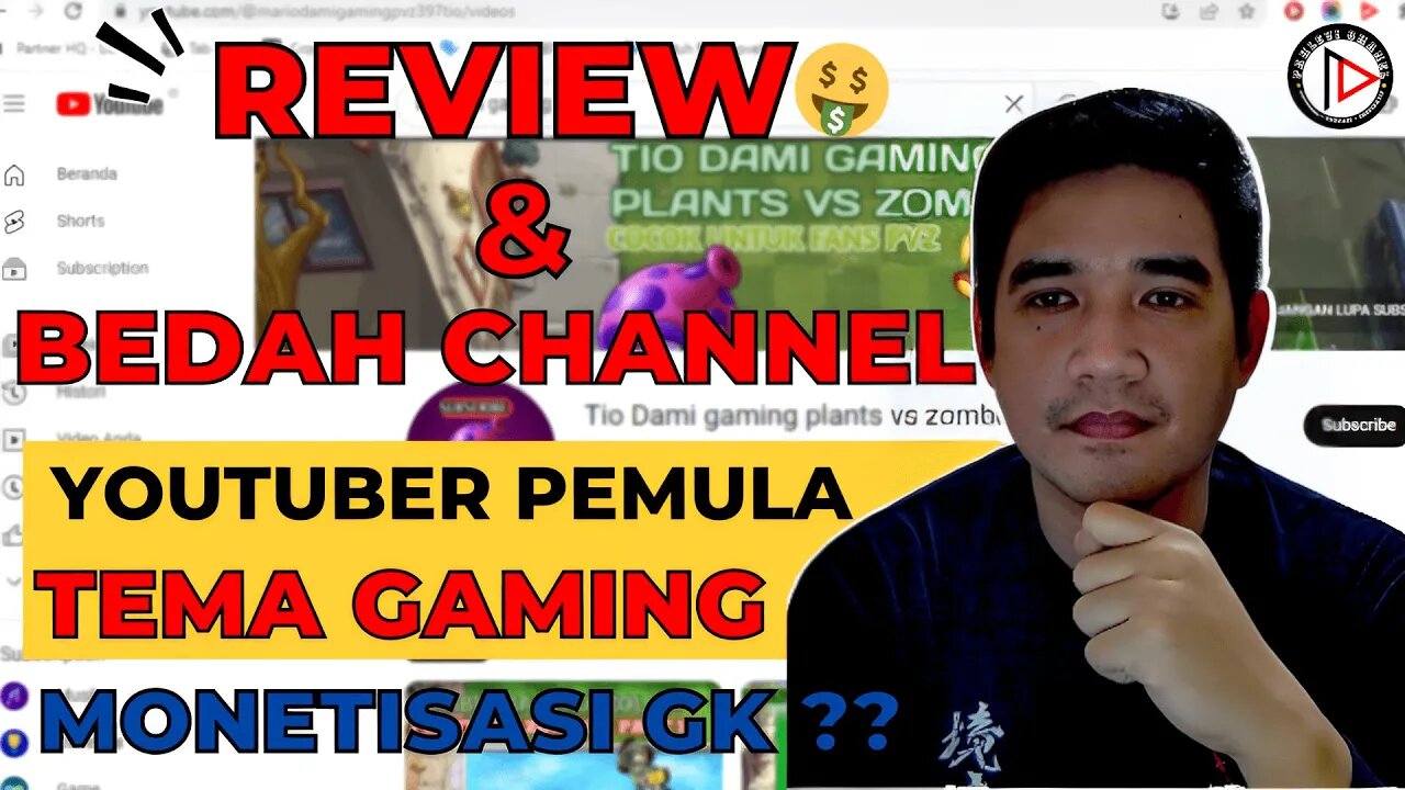 Review Dan Bedah Channel Youtuber Pemula Tema Konten Gaming, Bisa Lolos Monetisasi Tidak❓❓❓