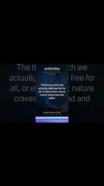 “The things which we actually NEED are free for all…” Seneca’s Letters from a #stoic #quotes #shorts