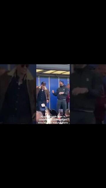 Ryan Reynolds joins in celebrations as Wrexham wins historic match #shorts