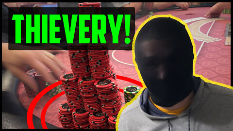 STEALING chips from another player?! Live 1/3 NL Hold'em at Quest. poker vlog #9