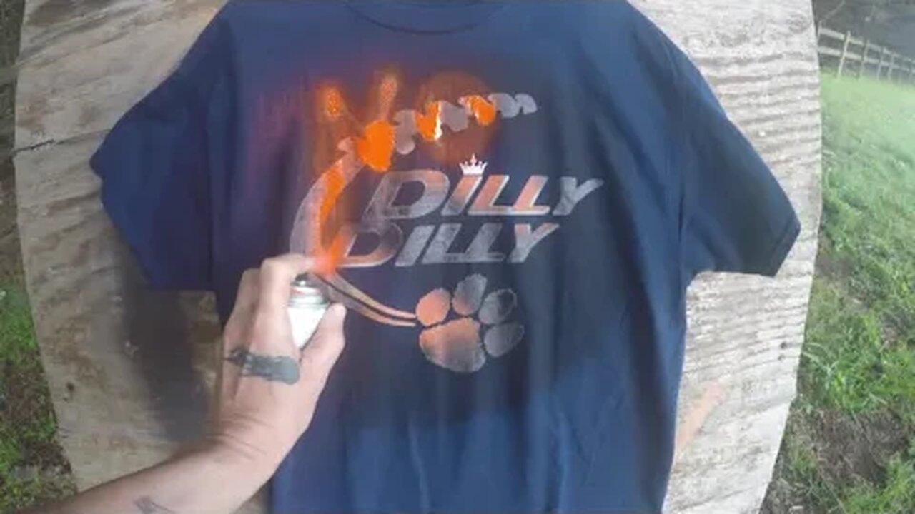 Destroying a Bud Light T- shirt that I own