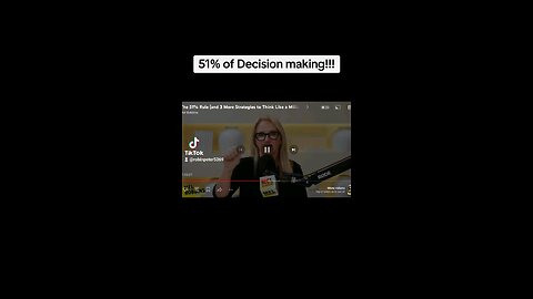 51% Rule of decision making!!!