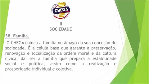 38. O Chega ponto por ponto.