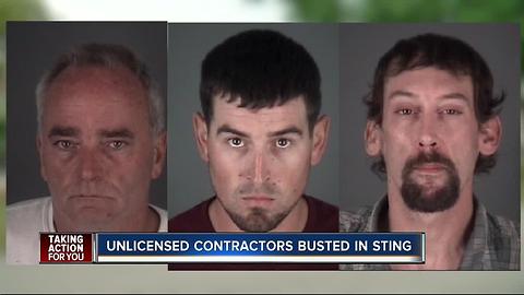 Unlicensed contractors busted in sting