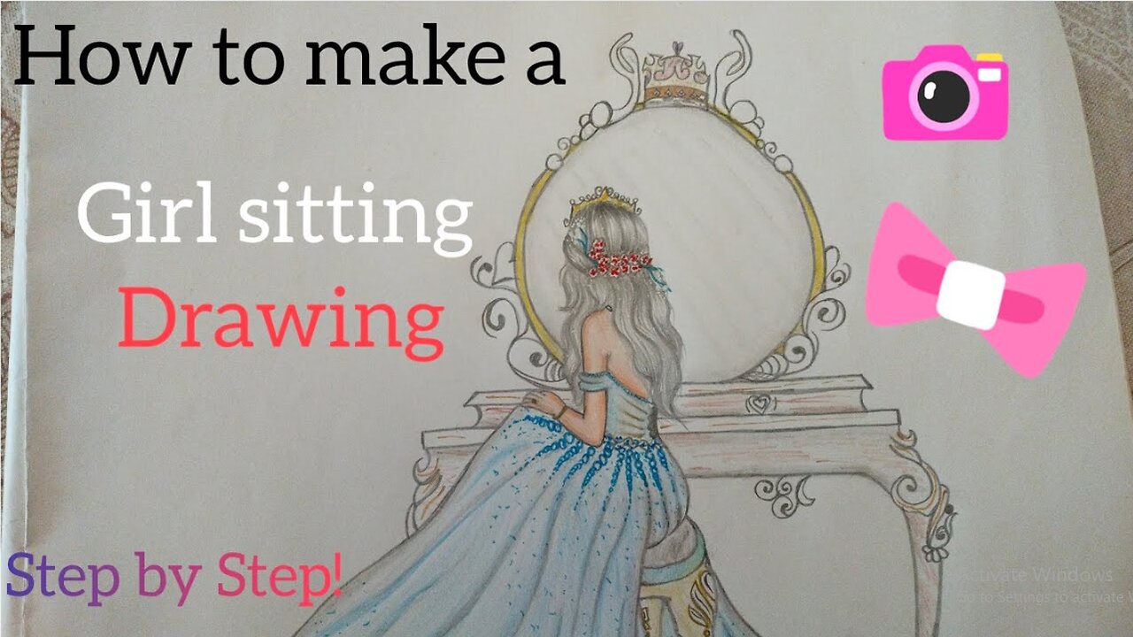 How make an elegant girl sitting in front of mirror | The World of Art