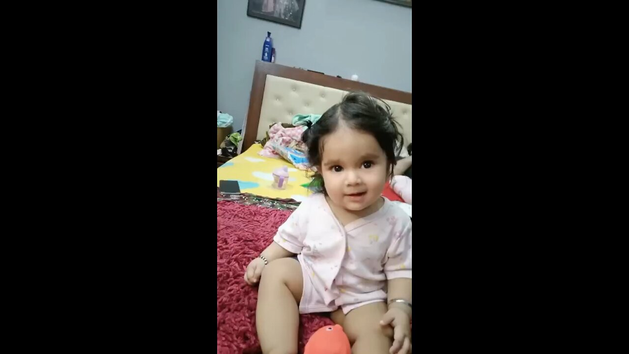baby eating banana
