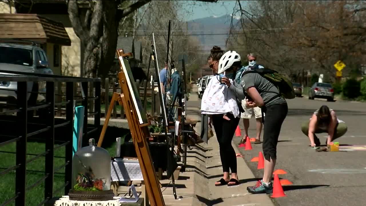 Denver neighbors show off 'COVID Creations' in street art show