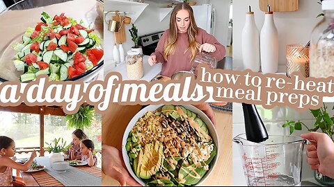 A Day Of Meals | How To Re-Heat Prepped Meals | Day In The Life Easy Budget Meal Prep