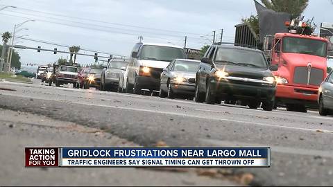 Traffic gridlock near Largo Mall frustrating drivers