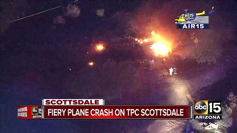 Fiery plane crash on TPC Scottsdale Champions golf course