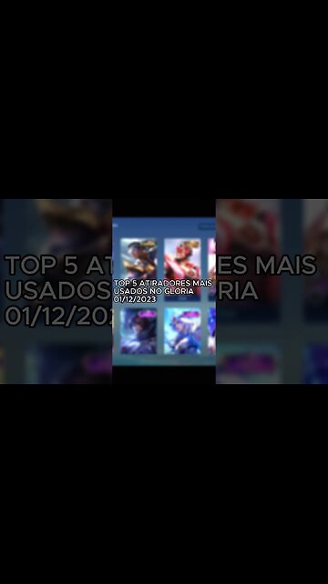 TOP 5 ADCs MAIS USADOS NO GLÓRIA #mlbbcreatorbase #ml #mlbb #mlbbbr #mobilelegends