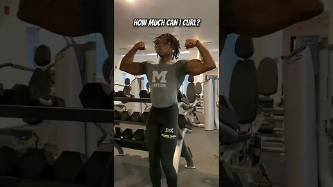 How Much Can I Bicep Curl? #fitnessshorts #gymlife #fitness #gym #fitnessmotivation #biceps #arms