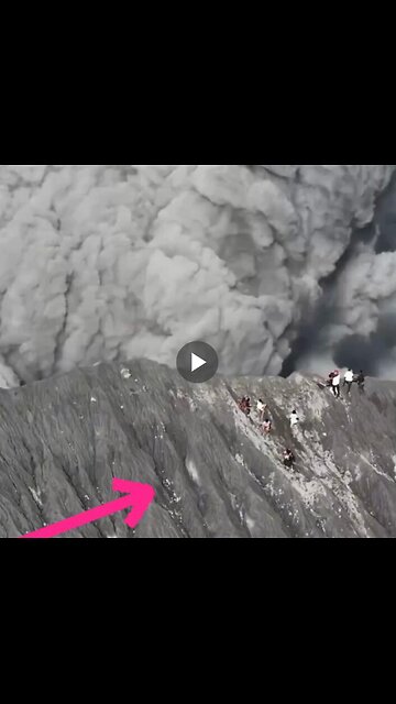 Hikers Flee as Volcano Erupts Near Them!