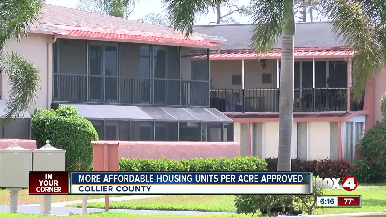 Developers will need to build more units per acre for affordable housing bonus in Collier
