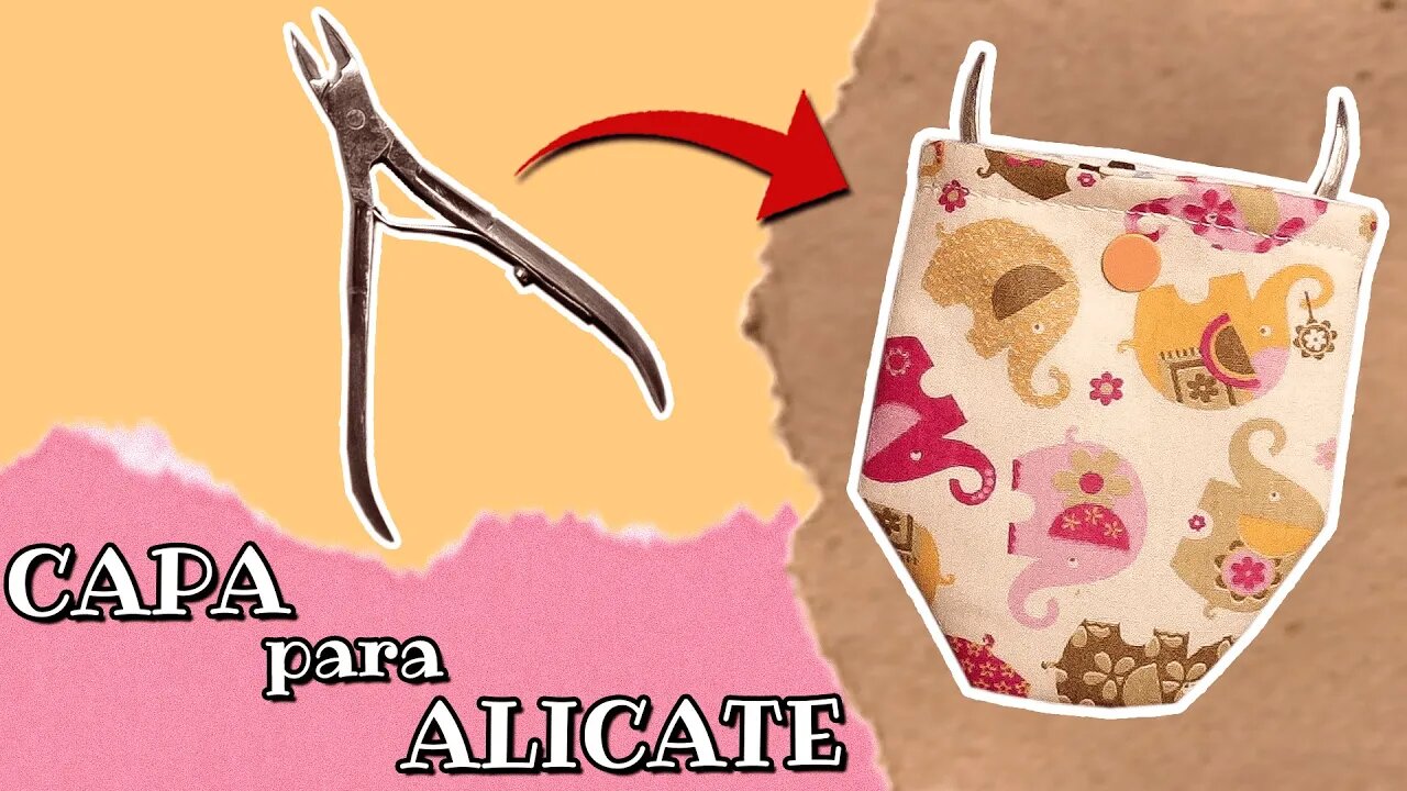 Usei RETALHOS para criar essa CAPA para ALICATE de UNHAS / Capa para alicate de unha - Passo a passo