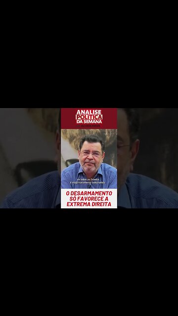 O desarmamento significa: polícia bolsonarista armada e povo desarmado