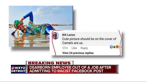 Dearborn employee 'no longer working for city' after making racist Facebook comment on WXYZ FB page