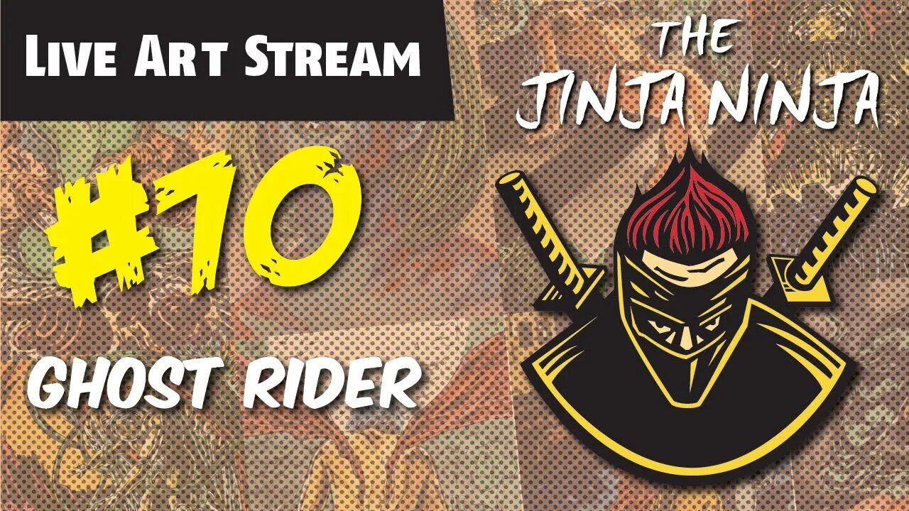 The Jinja Ninja Live Art Stream #70 Ghost Rider