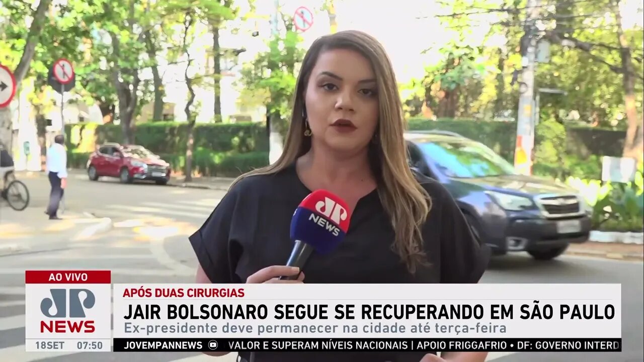 Jair Bolsonaro segue se recuperando de cirurgias em São Paulo