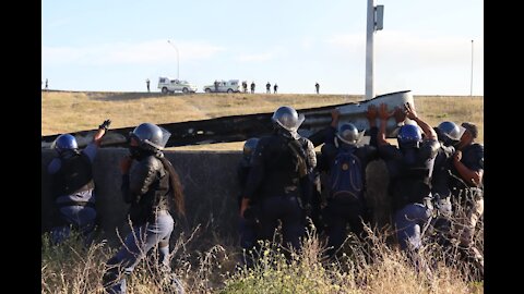 Police cleaning N2 near Mew Way Hall