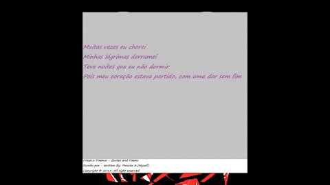 Muitas vezes eu chorei, meu coração estava partido com uma dor... [Poesia] [Frases e Poemas]