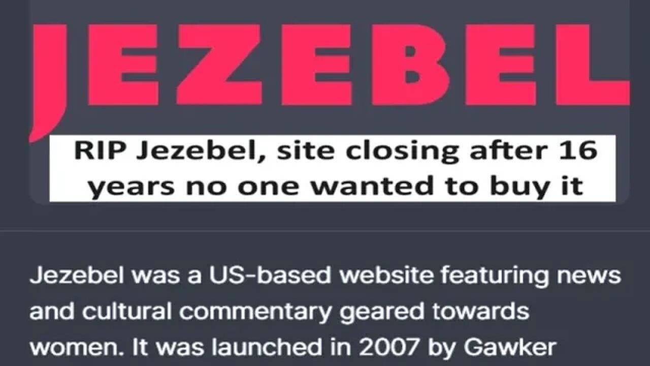Jezebel Feminist new site shutting down after 16 years