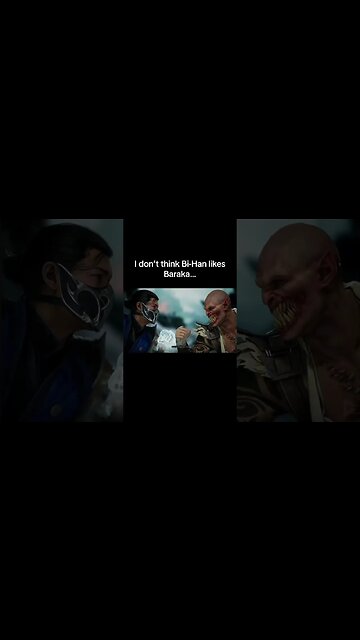 I have a FEELING Bi-Han doesn't like Baraka #mortalkombat