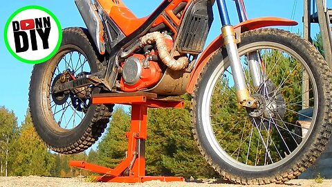 Homemade Heavy Duty Lift Stand For Motorcycle From Salvaged Steel & Plywood