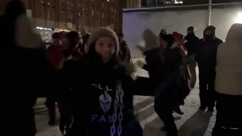 Dance Party while riot police move in
