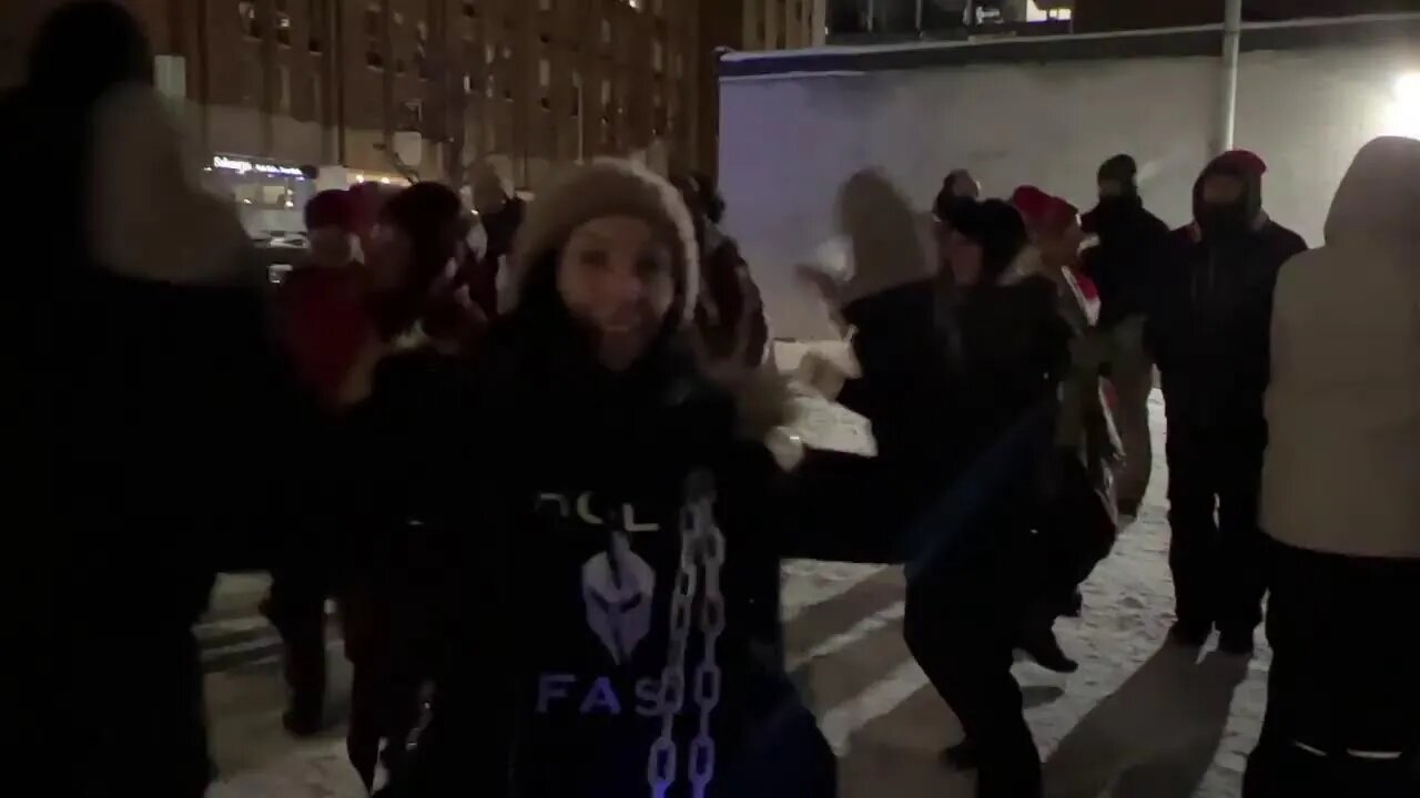 Dance Party while riot police move in