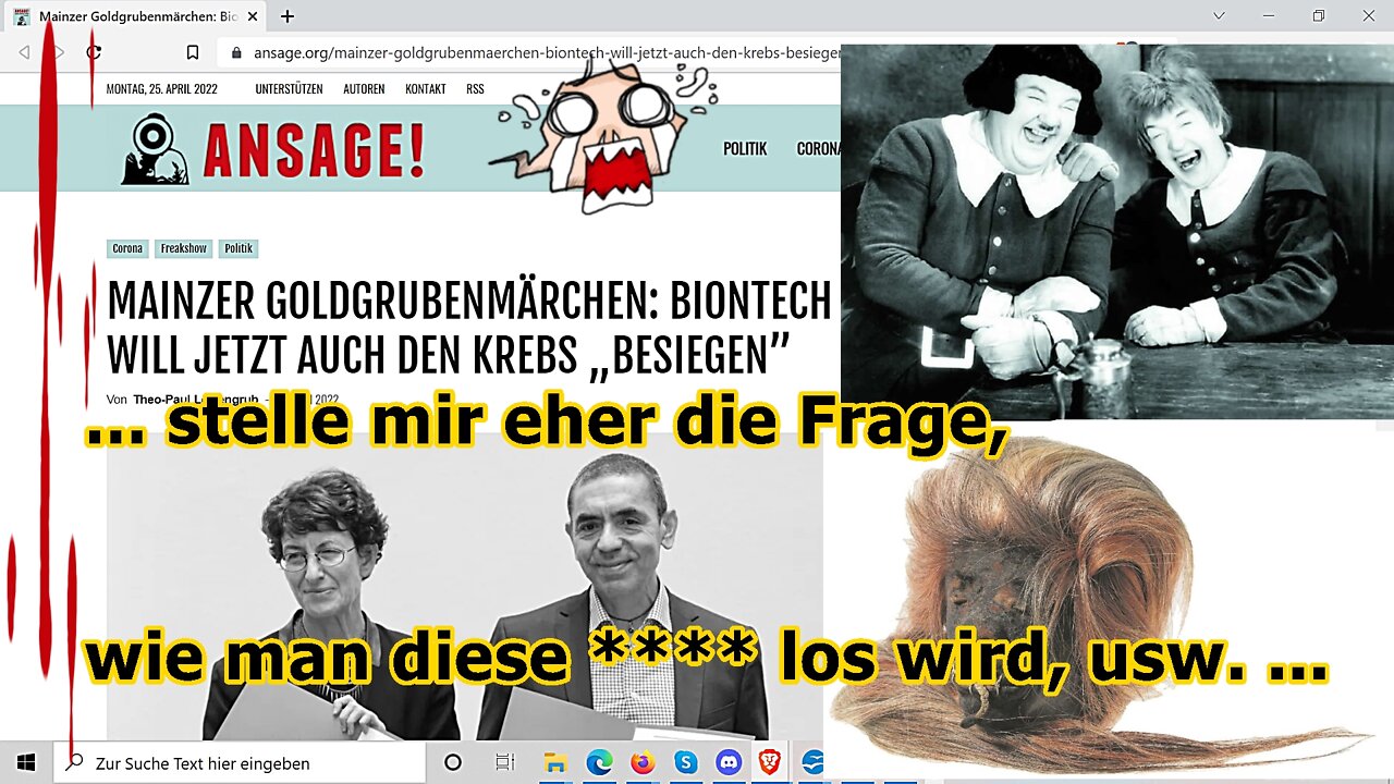 „Dank Biontech sind wir alle gerettet, usw.!!!“ ...